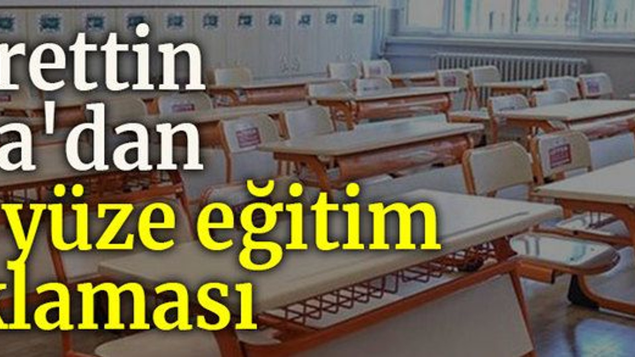 Fahrettin Koca'dan yüz yüze eğitim açıklaması